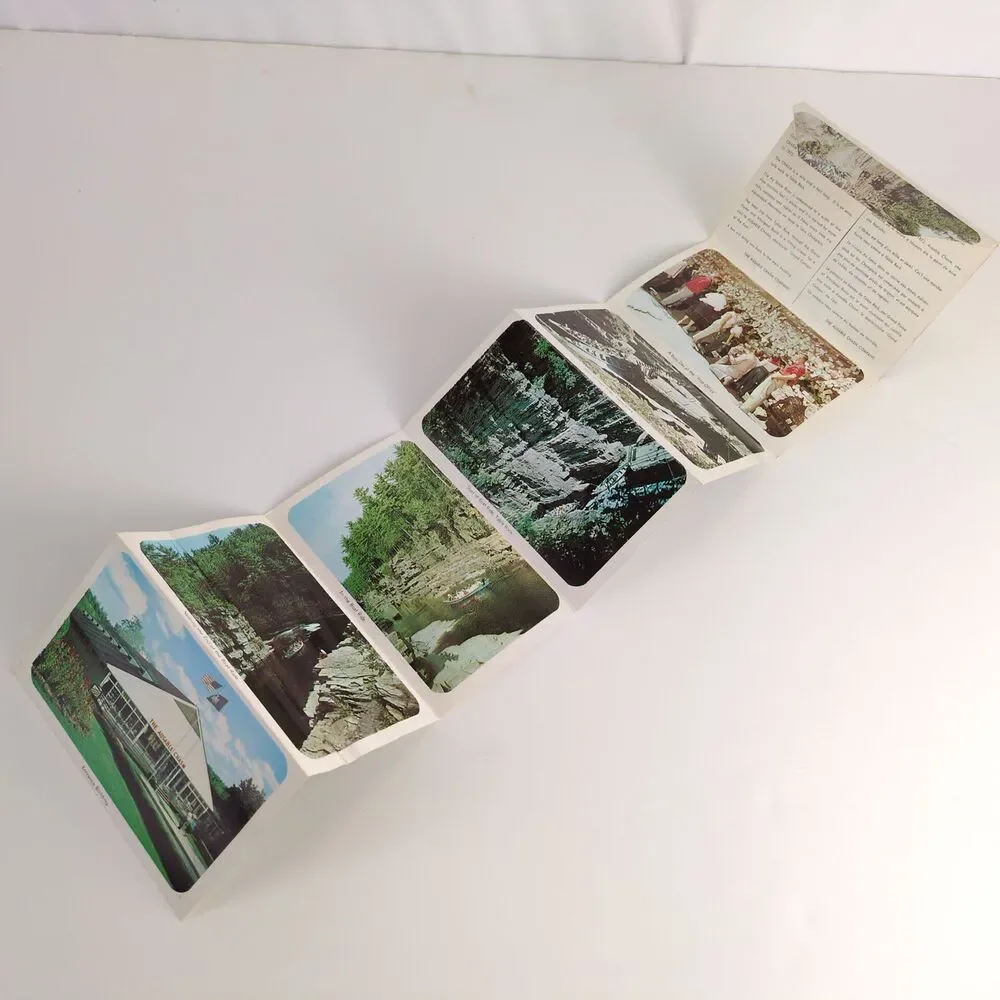 Ausable Chasm‎ New York 1960s Fold-Out Postcards Unused Caverns Caves NY Tourism